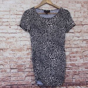 Dana Buchman | Beige/Black Animal Print Blouse